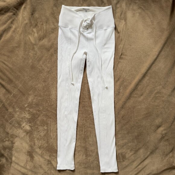 Year of Ours Ribbed Football Legging- White- Size M - Picture 1 of 7